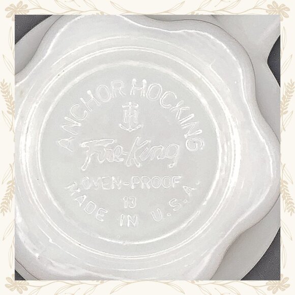 Vintage Anchor Hocking Fire-King Concord Milk Glass Mugs – Set of 6 (1960s) - Picture 8 of 8